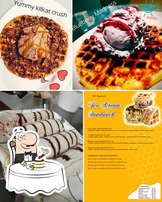 Tiramisu at Bubbles Waffles