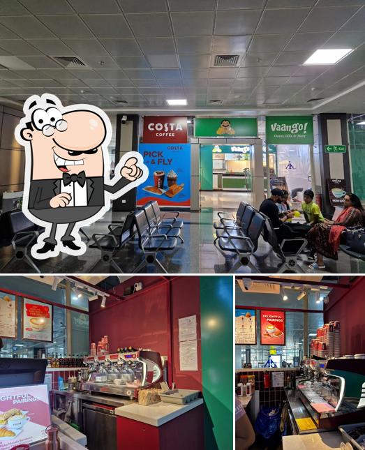 The interior of Costa Coffee