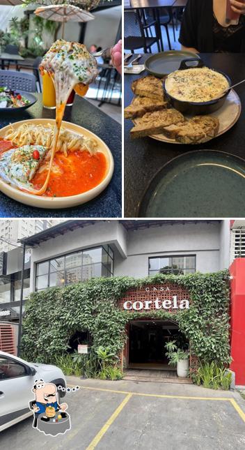 Dê uma olhada a imagem ilustrando comida e exterior no Casa Cortela — Restaurante & Café
