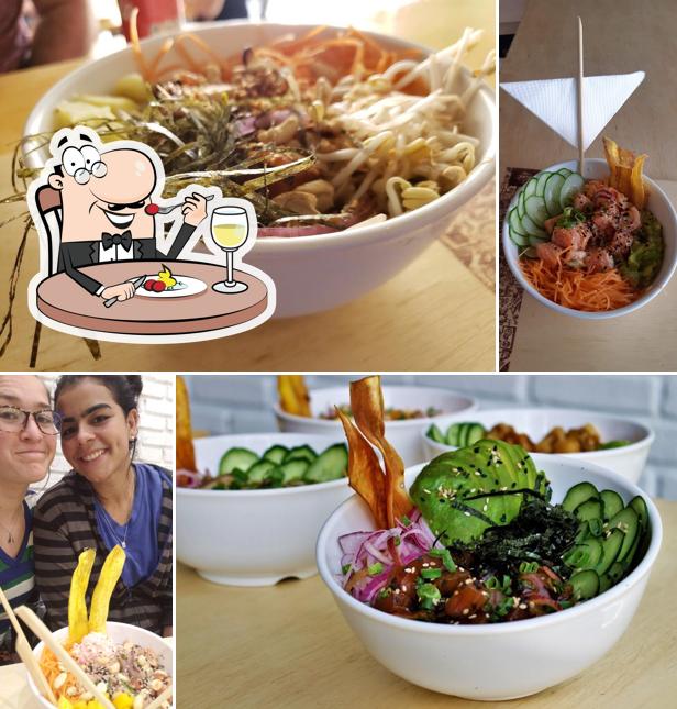 Comida em Ahi Poke Águas Claras – Poke Bowl, Frango Katsu e Comida Saudável