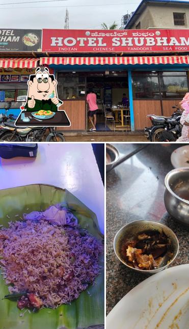 Among various things one can find food and exterior at Hotel Shubham