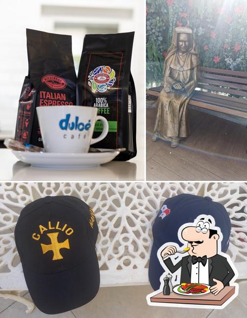 A ilustração do Dulce Café’s comida e bebida
