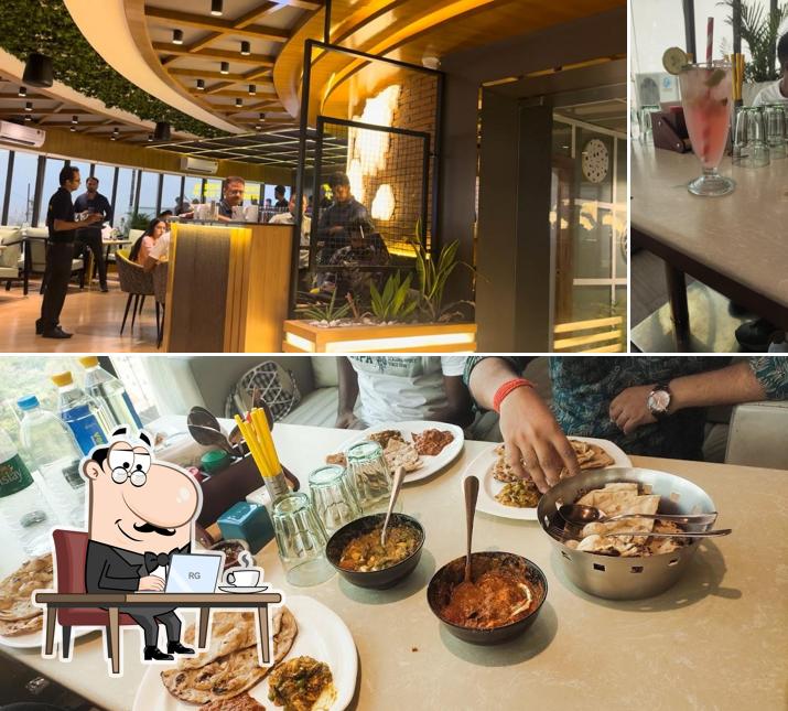 Take a seat at one of the tables at Lighthouse Cafe