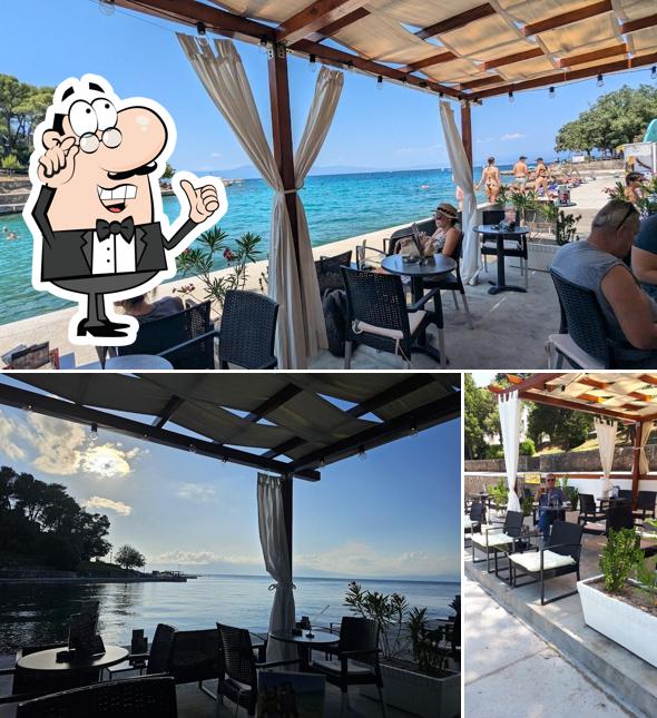 Gli interni di Beach bar Honey