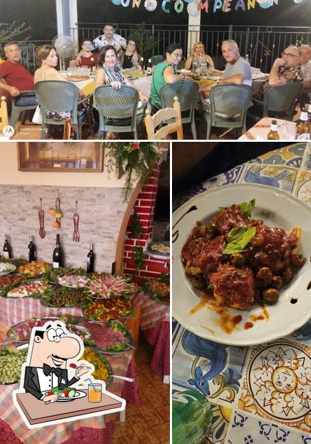 Tra le varie cose da Al Canneto "No Zu Santu Caracappa" si possono trovare la cibo e interni