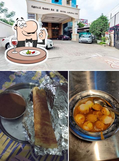 The image of food and exterior at Apoorva South Cafe