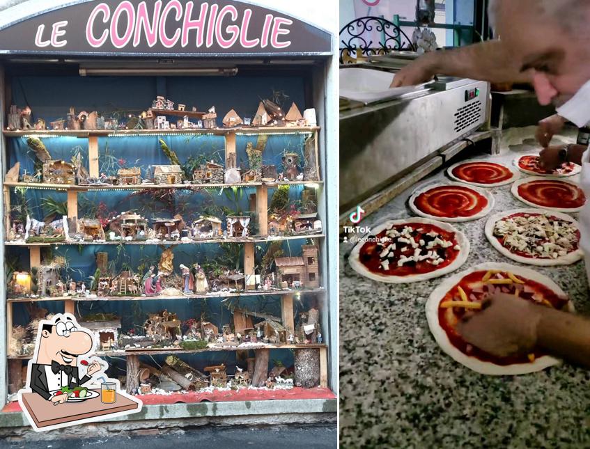 Platti al Pizzeria Le Conchiglie