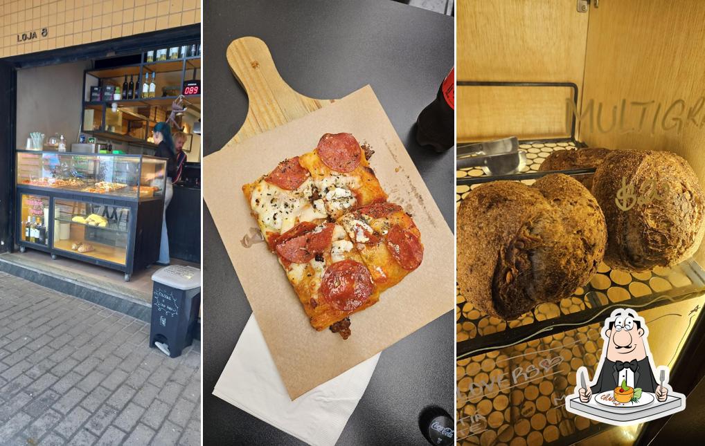 Comida em Lupo Nero - pizza al taglio