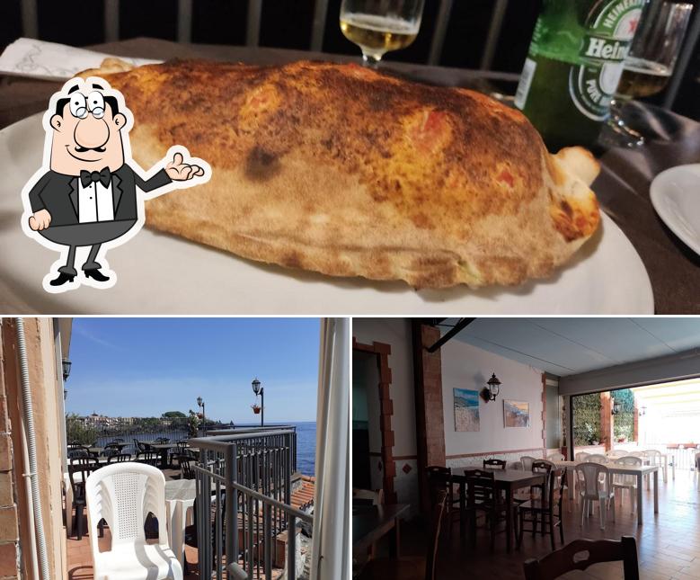 Tra le diverse cose da Pizzeria La Gorgonia si possono trovare la interni e cibo