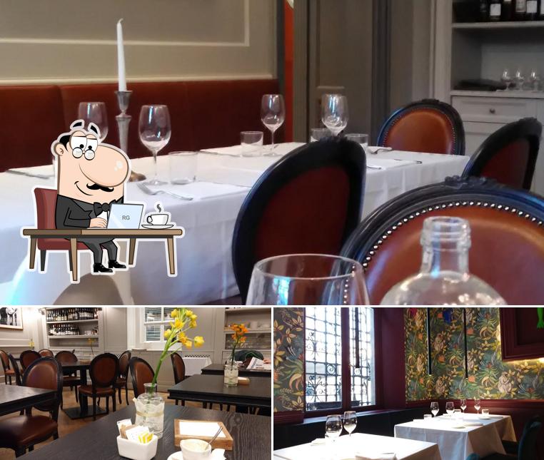 Questa è la foto che mostra la interni e tavolo da pranzo di Matteo