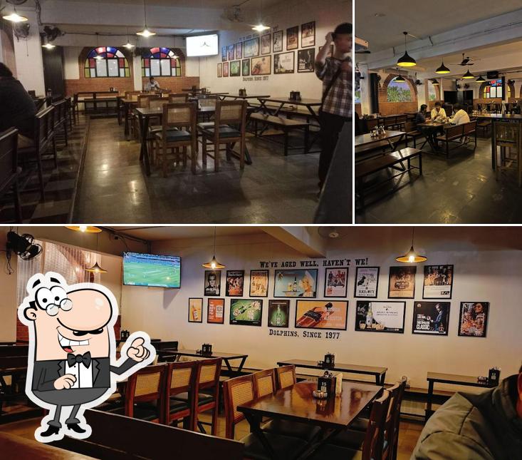 The interior of Dolphins Bar and Kitchen JP Nagar