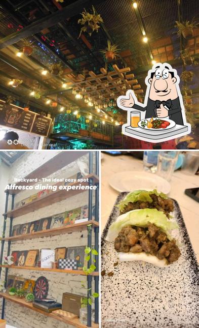 A Backyard All Day Dinner is distinguished by food and bar counter