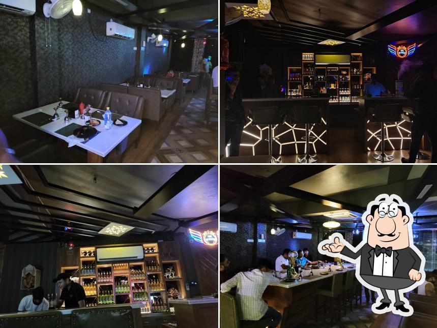 The interior of The Wings Lounge, Restro Bar & Fortune The Banquet ( द विंग्स लाउन्ज रेस्ट्रो बार एन्ड फॉर्चून द बैंक्वेट)