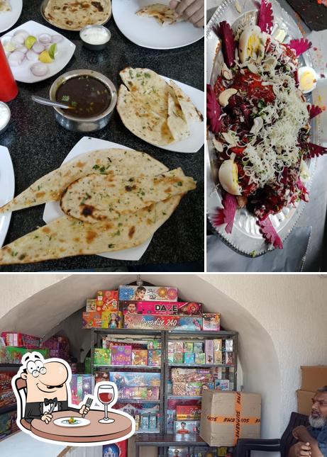 This is the picture showing food and interior at HotelZam Zam
