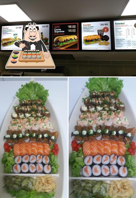 Escolha diversas opções de sushi