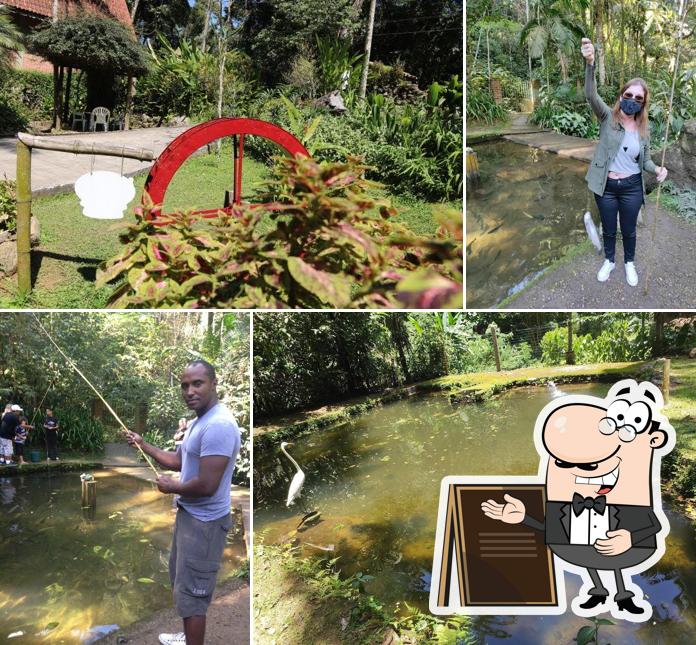 a área exterior é uma característica importante do Restaurante Truta Viva