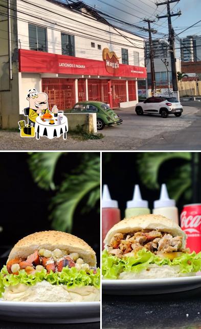 Dê uma olhada a ilustração ilustrando comida e exterior no Maggs Sanduíches