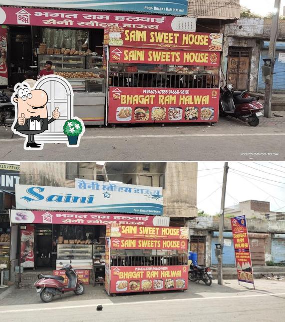 Enjoy the view at the outside area of Bhagat Ram Halwai Saini Sweets House l