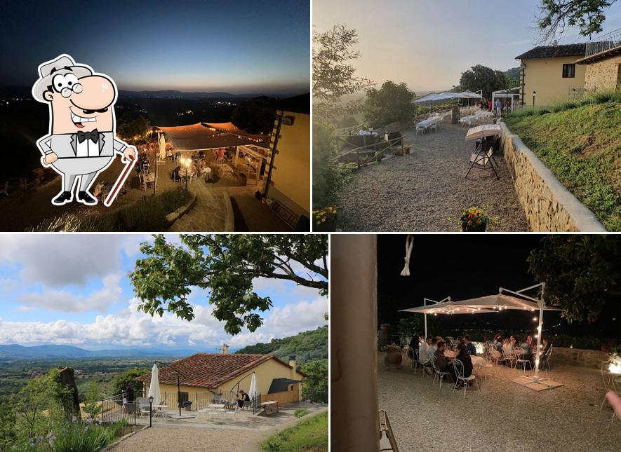 Puoi goderti l'aria fresca da seduto all'esterno di Agriturismo i Millepini