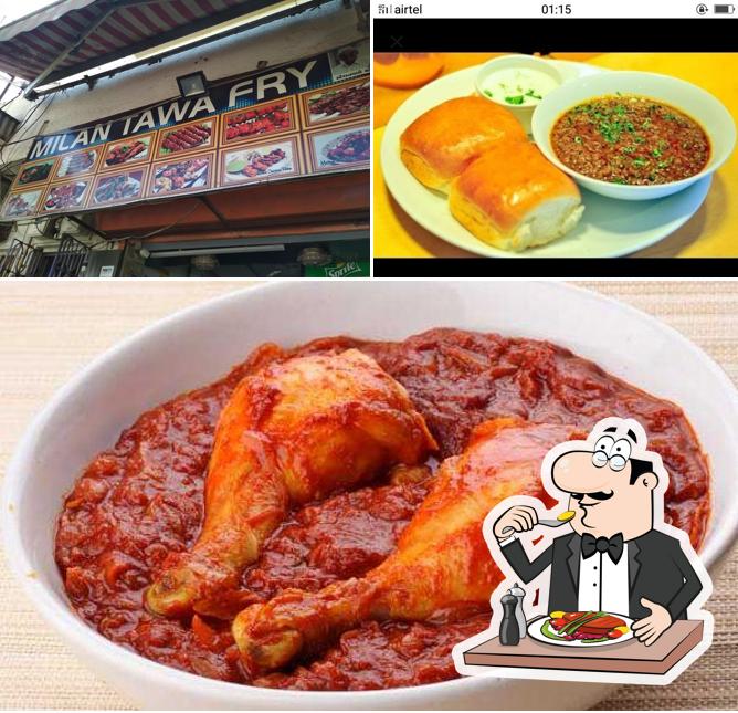 Among different things one can find food and exterior at MILAN TAWA FRY