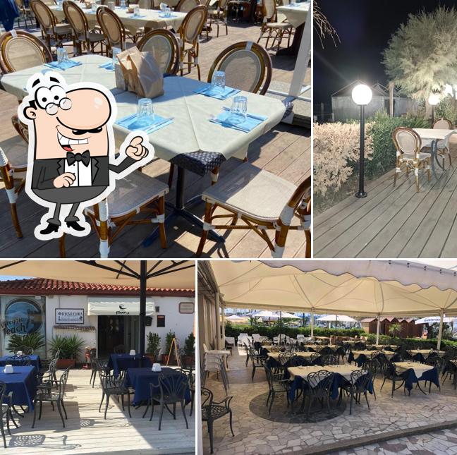 Dai un'occhiata agli interni di Flora Beach Restaurant