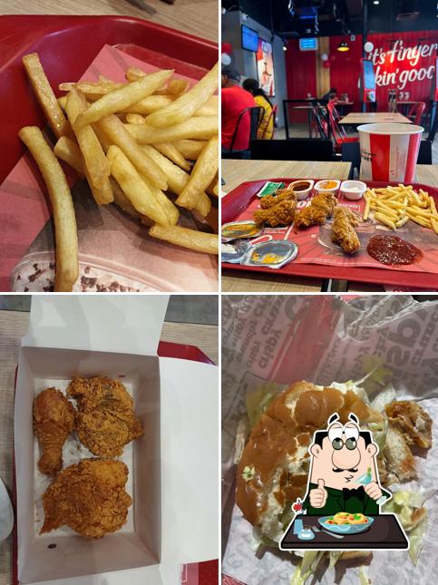 Fried chicken at KFC
