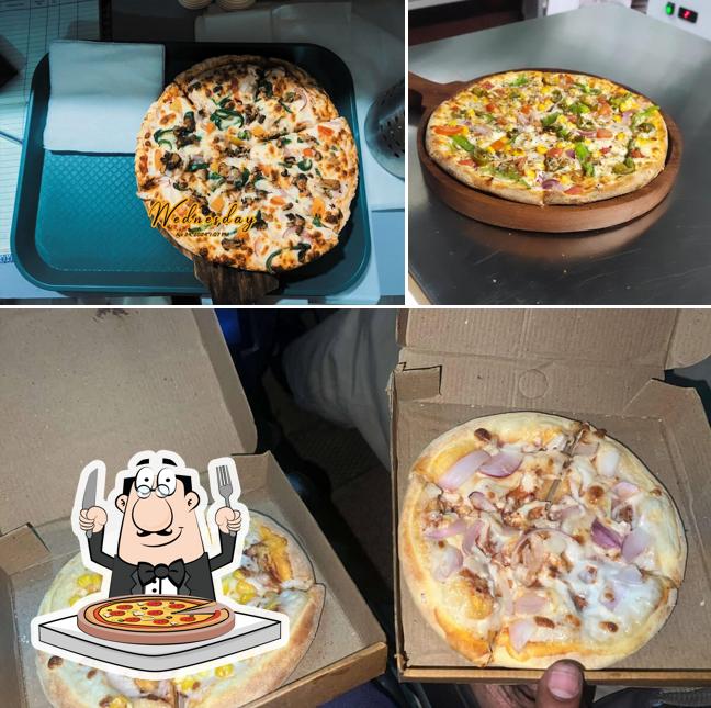Try out pizza at New York Pizzeria