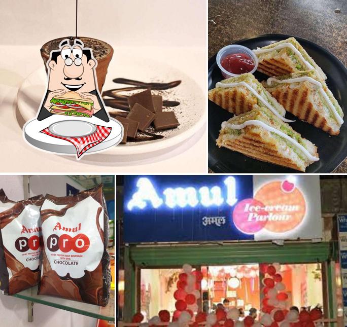 Club sandwich at Amul Ice Cream Parlour