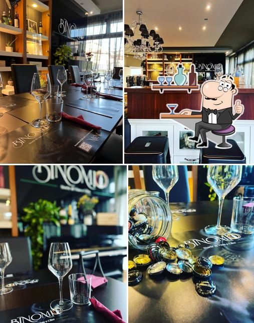Gli interni di Binomio - Storie di Vino e Cibo