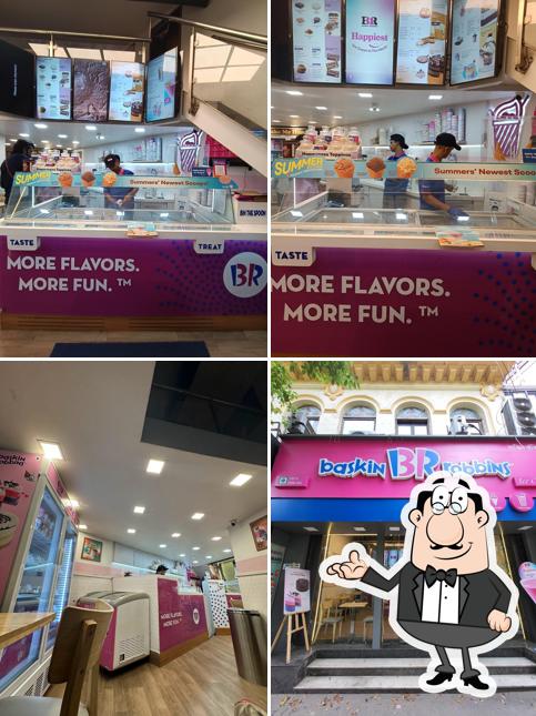 The interior of Baskin Robbins
