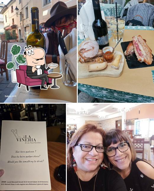 Gli interni di Enoteca La Vineria