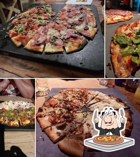 Peça diversos variedades de pizza