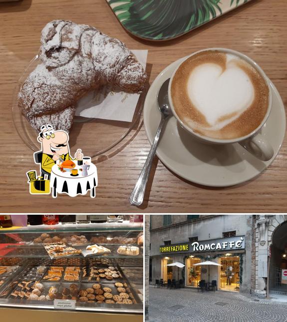 Questa è la foto che raffigura la cibo e interni di Bar Romcaffe