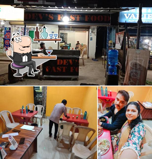 The interior of Dev's Fast Food