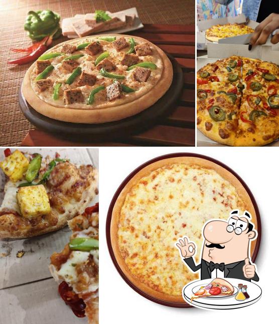 Pick various types of pizza