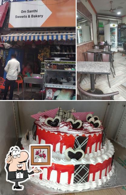 Check out the photo showing interior and food at Shanthi Sweets And Bakery