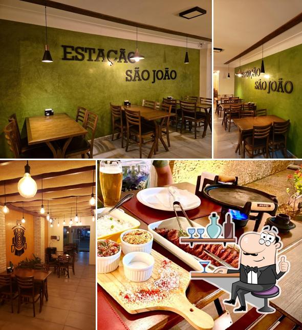 O interior do Estação São João - Pizza, Bar e Restaurante