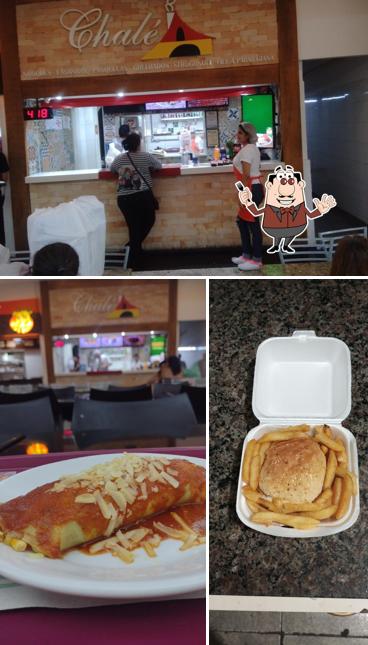 Confira a foto ilustrando comida e interior a Restaurante Chalé Massas, Grelhado, File Parmegiana, Panqueca, Lasanha, Strogonoff & Marmita