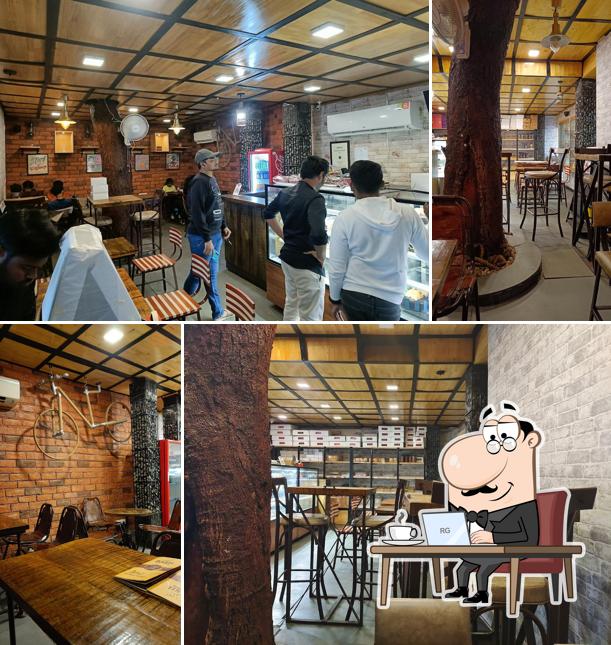 Take a seat at one of the tables at Basil Pizzeria