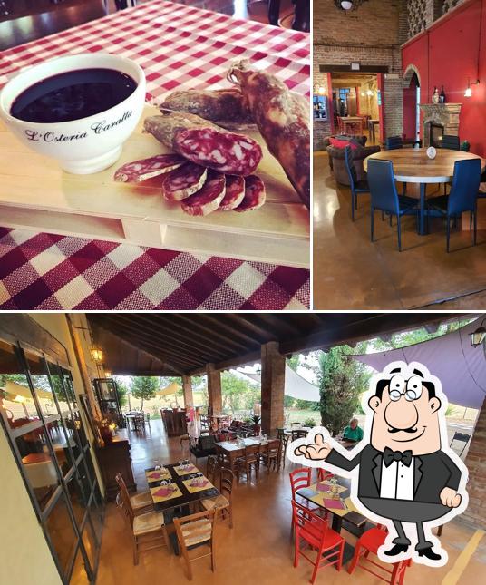 Gli interni di Hostaria Caratta