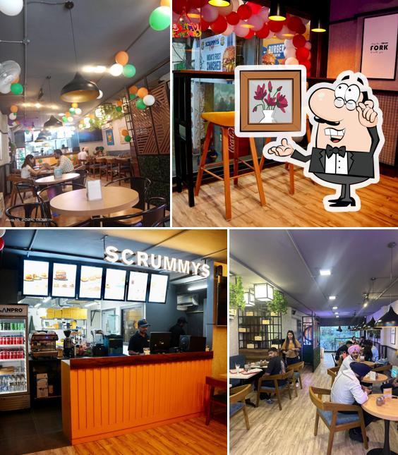 The interior of Scrummys Cafe