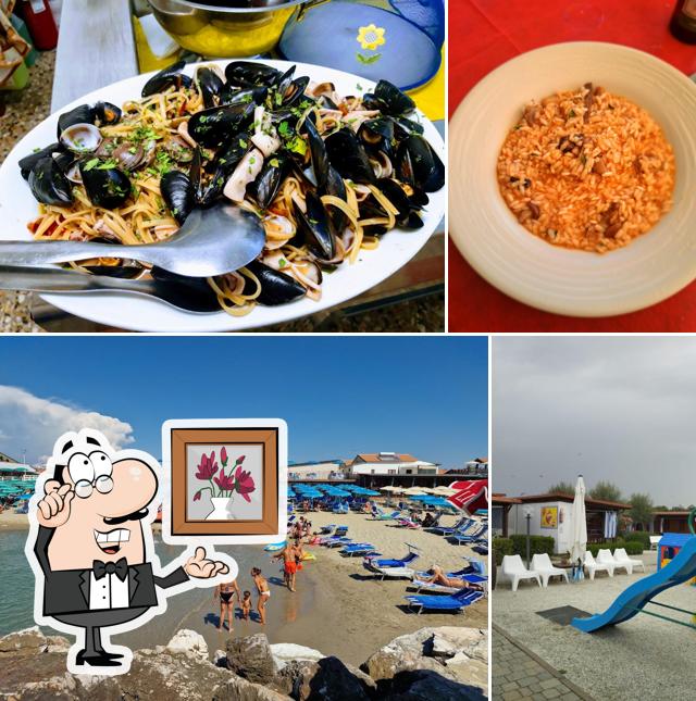 Dai un’occhiata alla immagine che raffigura la interni e cibo di Bagno Costa Azzurra