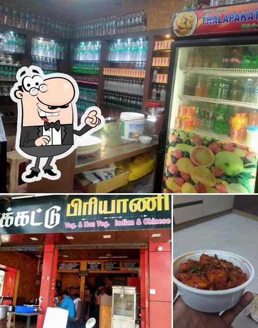 The picture of Chennai Thalappakattu Biryani’s interior and food