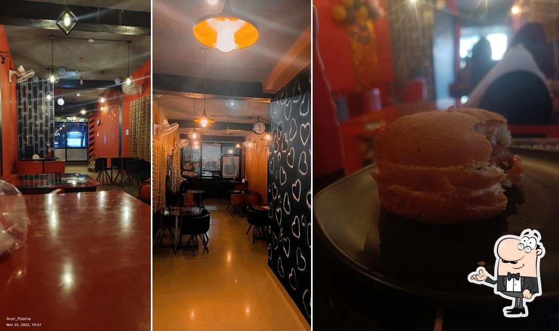 The interior of Poorna cafe