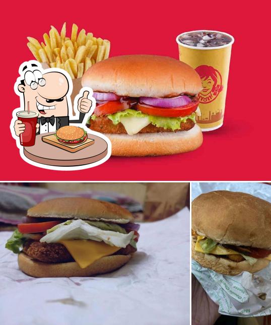 Try out a burger at Wendy's Burgers