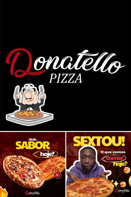 Experimente pizza no Pizzaria Donatello