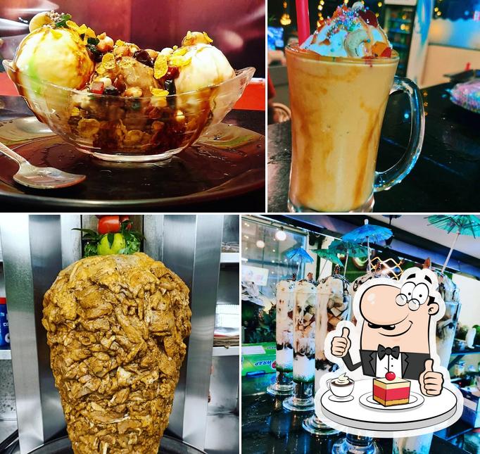 Grillo resto cafe serves a selection of desserts