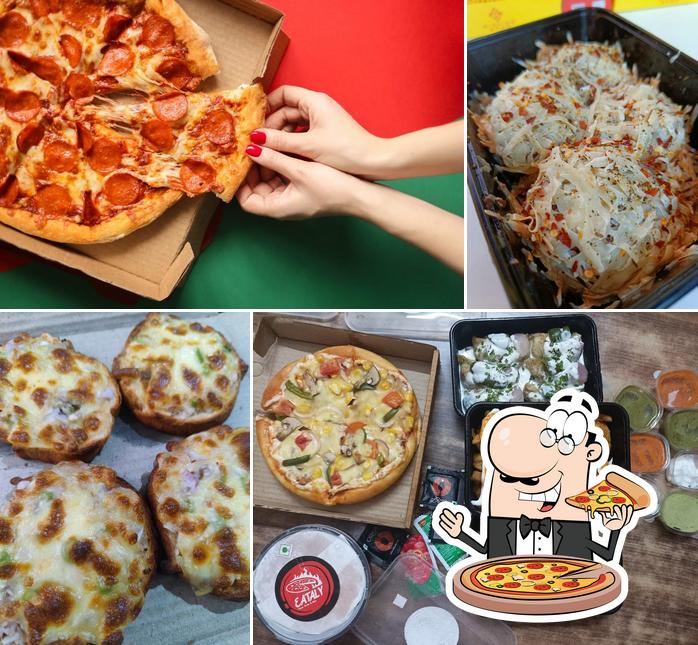 Pick pizza at Mission Momo / Eataly Pizza, Malviya Nagar