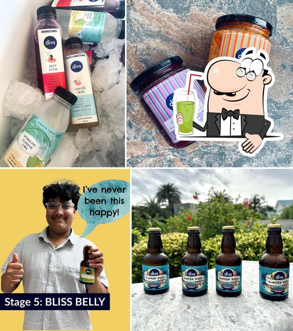 divs Kombucha & Living Ice Creams serves a selection of beverages