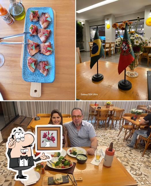 Entre diversos coisas, interior e comida podem ser encontrados a A Casa Bairrada